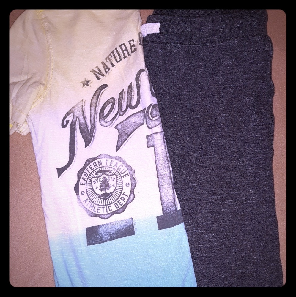 Boys shirt and shorts set size L/Xl